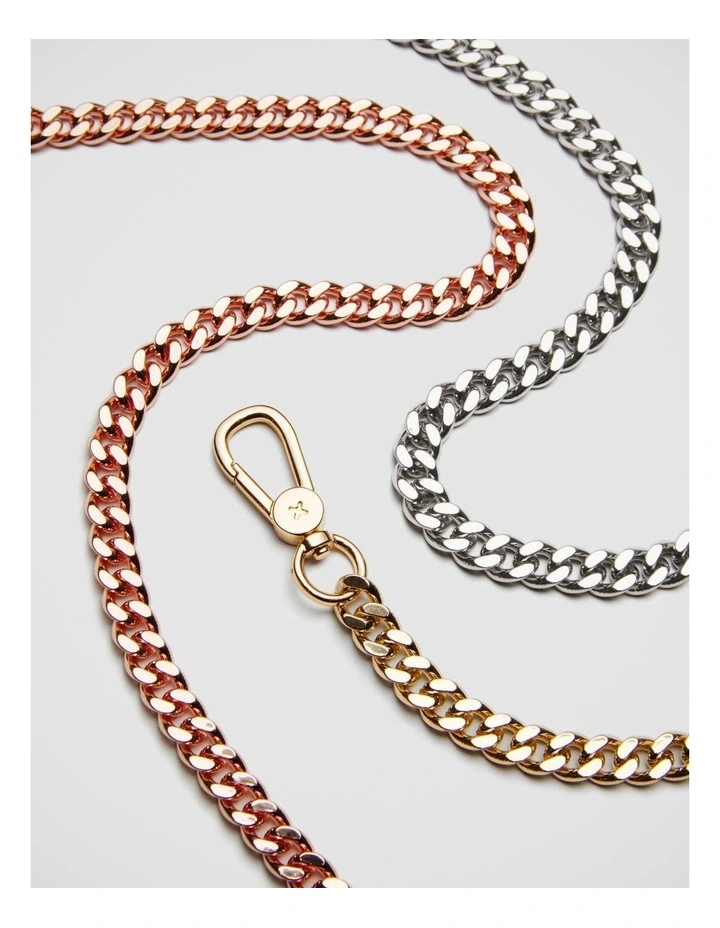 Link Chain Shoulder Bag Strap in Light Gold image 3