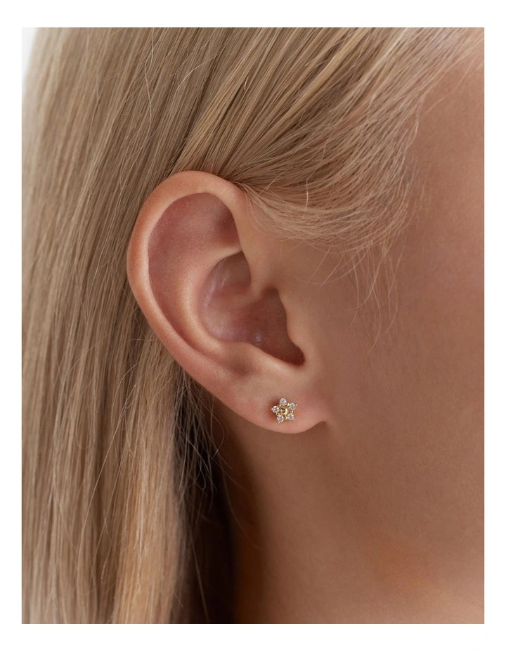 Clementine Stud Earrings in Clear image 4
