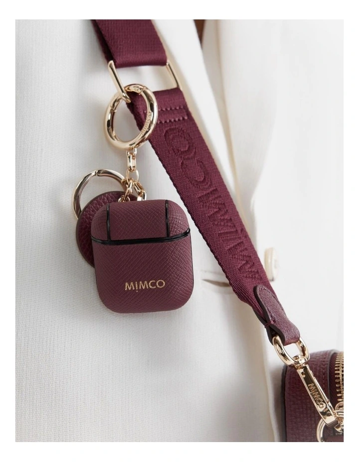 Mimpod Airpod Keyring Case in Rich Berry image 2