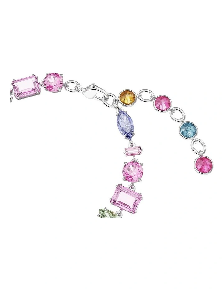 Mixed Cuts Rhodium Plated Gema Bracelet in Multi image 3