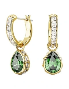 Chroma Drop Earrings Pear Cut Gold-Tone Plated in Green