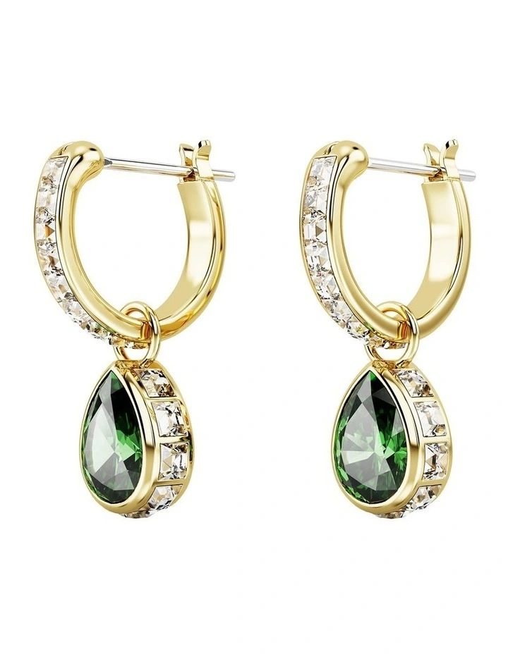 Chroma Drop Earrings Pear Cut Gold-Tone Plated in Green image 3