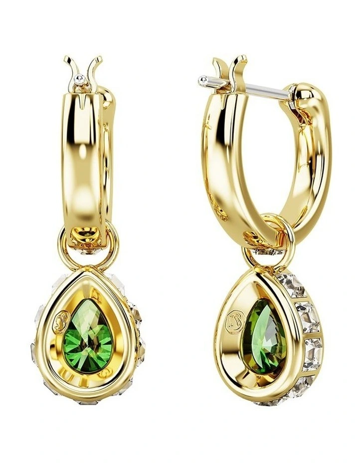 Chroma Drop Earrings Pear Cut Gold-Tone Plated in Green image 4