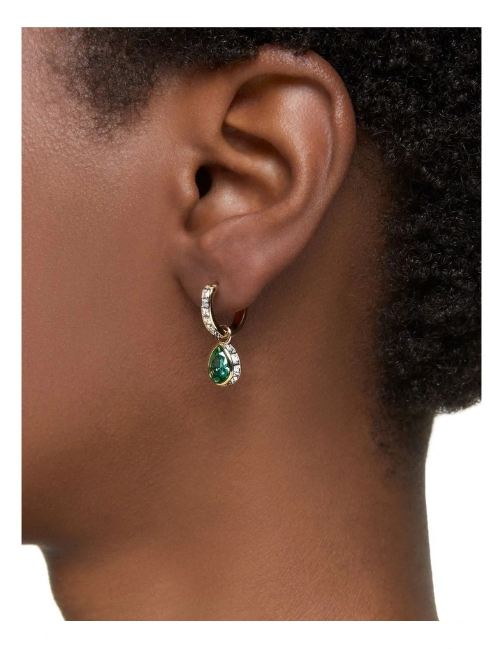 Chroma Drop Earrings Pear Cut Gold-Tone Plated in Green image 5
