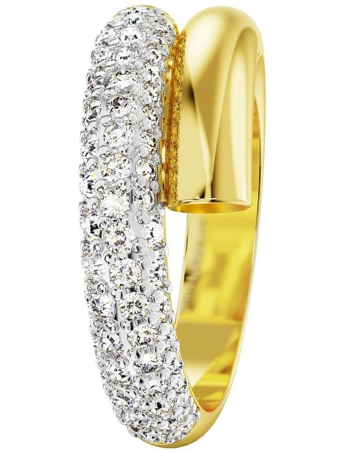 Dextera Cocktail Gold-Tone Plated Ring in White image 3