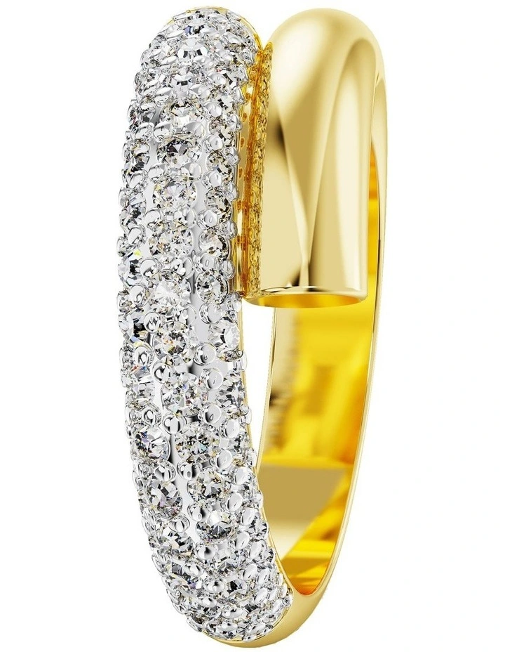 Dextera Cocktail Gold-Tone Plated Ring in White image 3