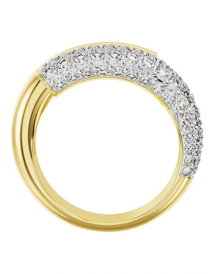 Dextera Cocktail Gold-Tone Plated Ring in White image 4
