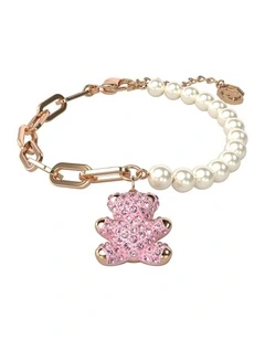 Teddy Bracelet Bear Rose Gold-Tone Plated in Pink