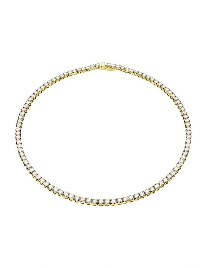 Matrix Tennis Necklace in White/Gold-Tone image 1