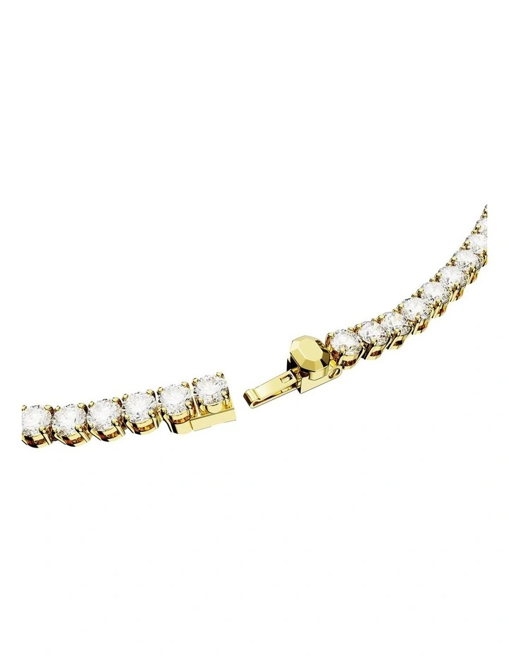 Matrix Tennis Necklace in White/Gold-Tone image 3