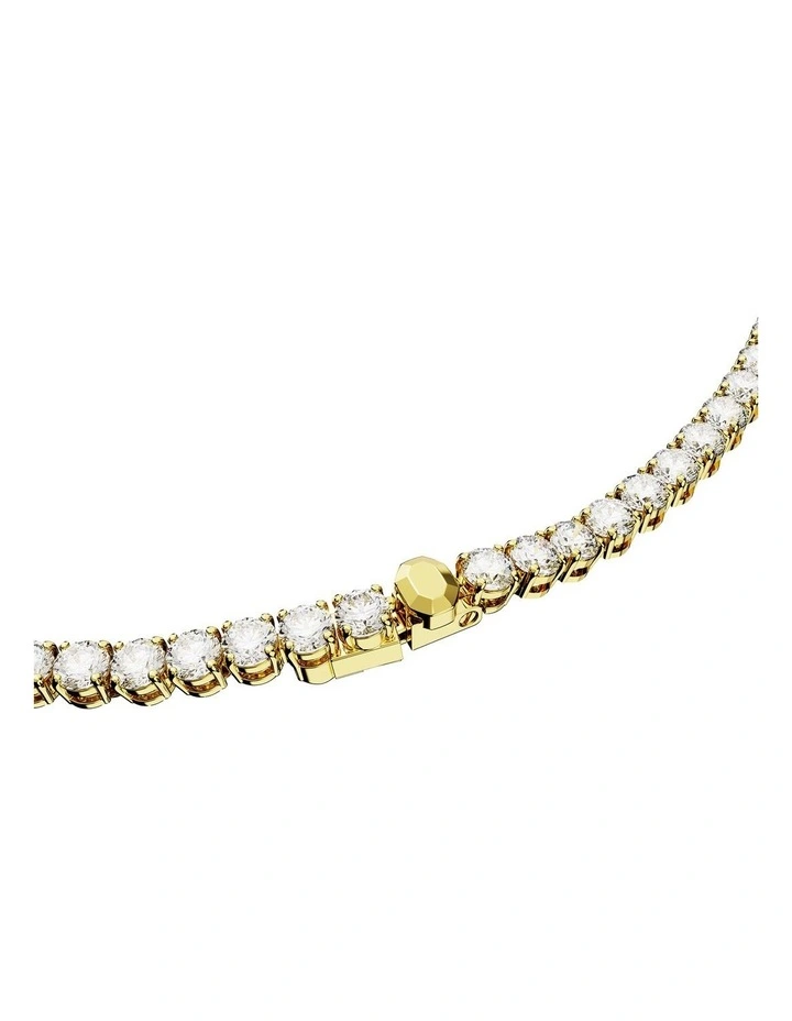Matrix Tennis Necklace in White/Gold-Tone image 4