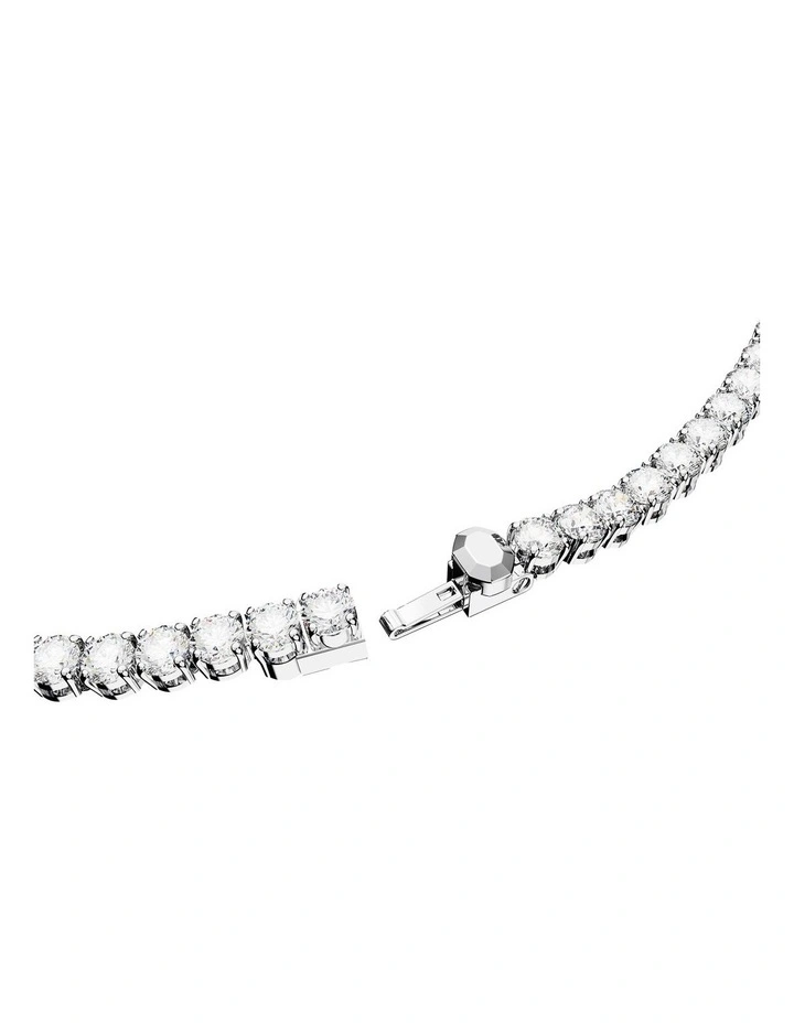 Matrix Tennis Necklace in White/Rhodium image 3