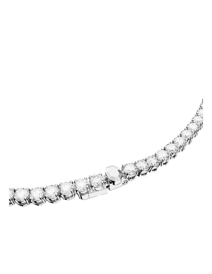 Matrix Tennis Necklace in White/Rhodium image 4