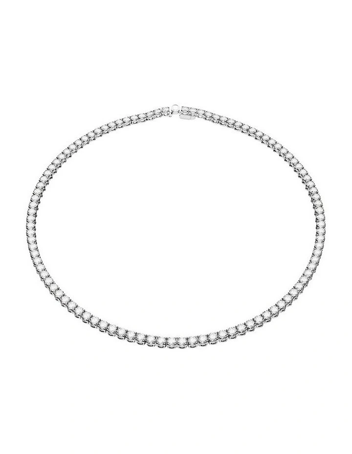 Matrix Tennis Necklace in White/Rhodium image 1