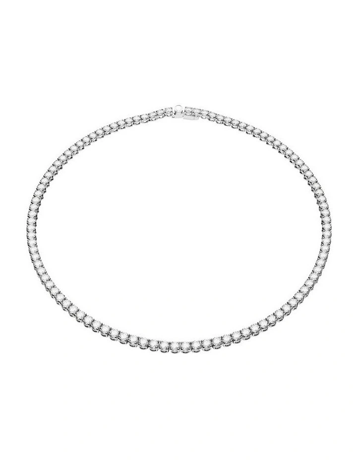 Matrix Tennis Necklace in White/Rhodium image 1
