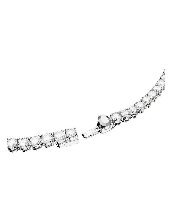 Matrix Tennis Necklace in White/Rhodium image 3