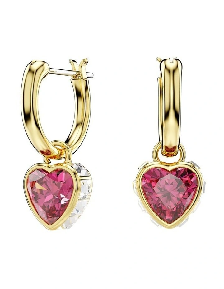 Chroma Heart Drop Earrings in Red image 1