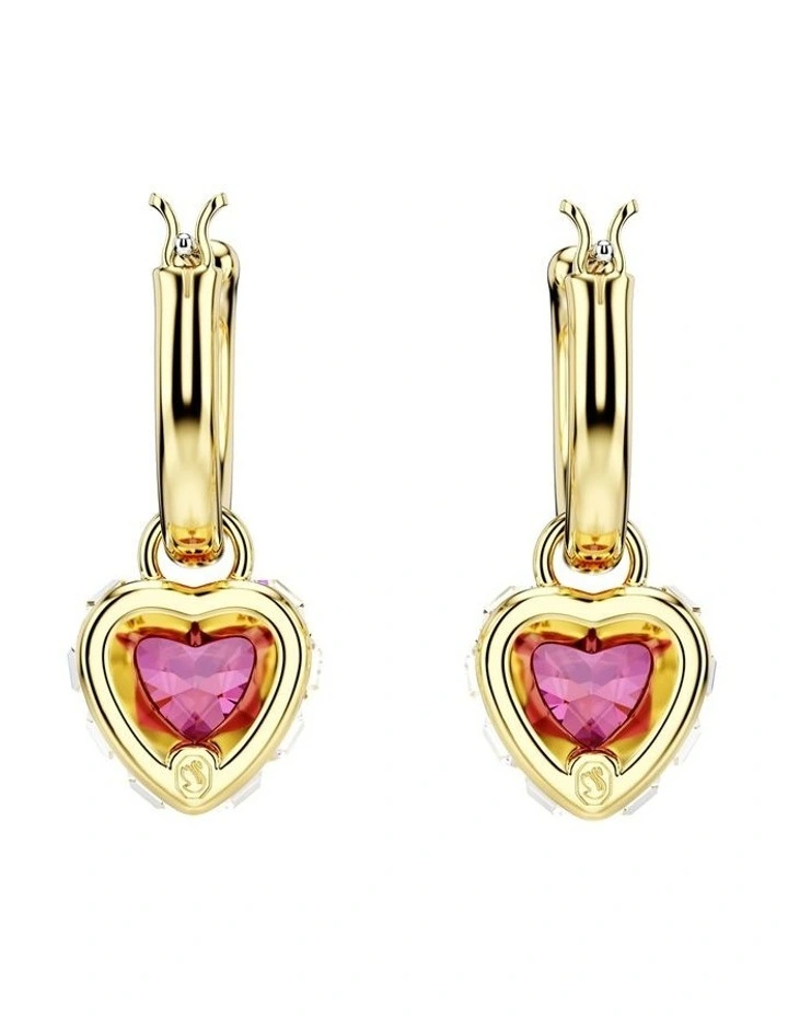 Chroma Heart Drop Earrings in Red image 4