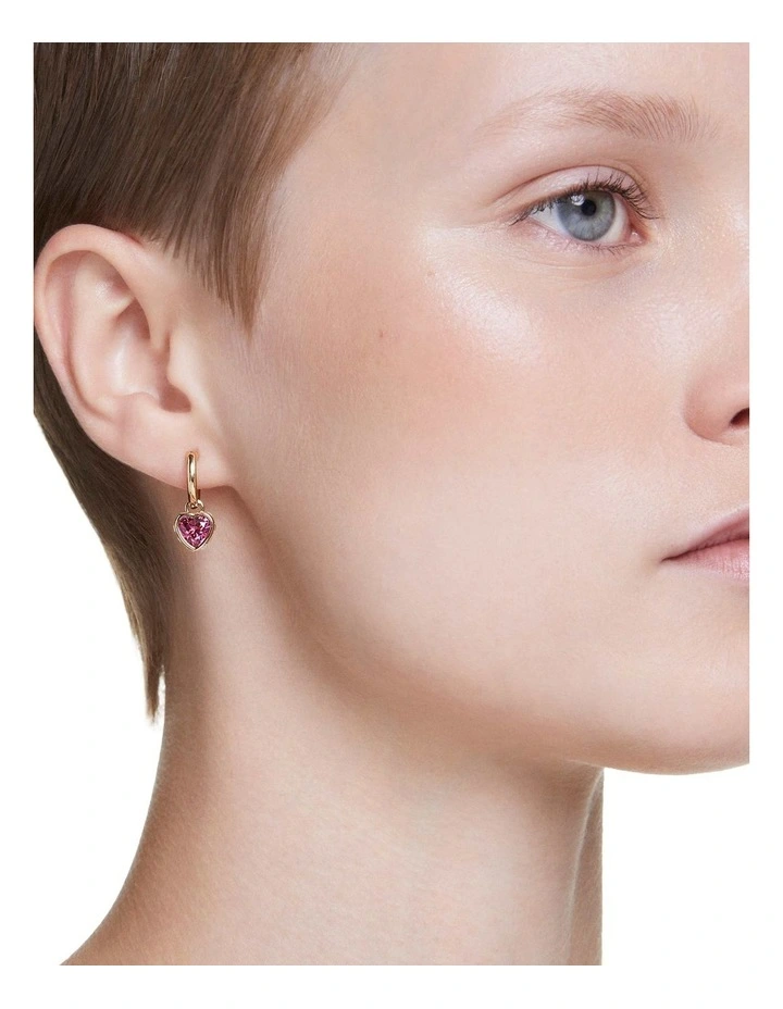 Chroma Heart Drop Earrings in Red image 5