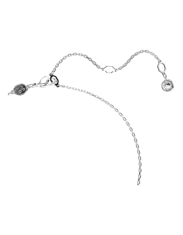 Hyperbola Pave Infinity Rhodium Plated Pendant in White image 3