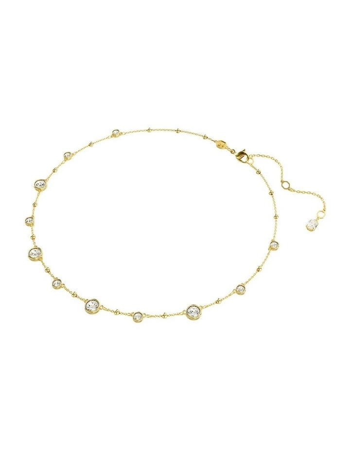 Imber Necklace Round Cut Scattered Design Gold-Tone Plated in White image 2