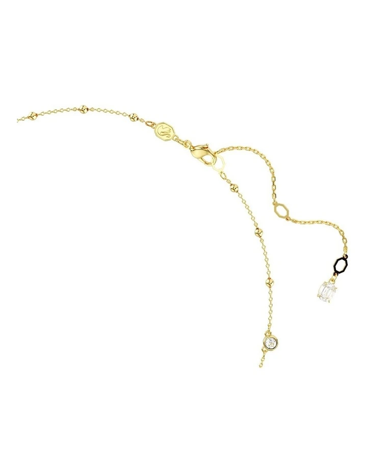 Imber Necklace Round Cut Scattered Design Gold-Tone Plated in White image 3
