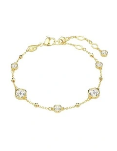 Imber Bracelet Round Cut Gold-Tone Plated in White
