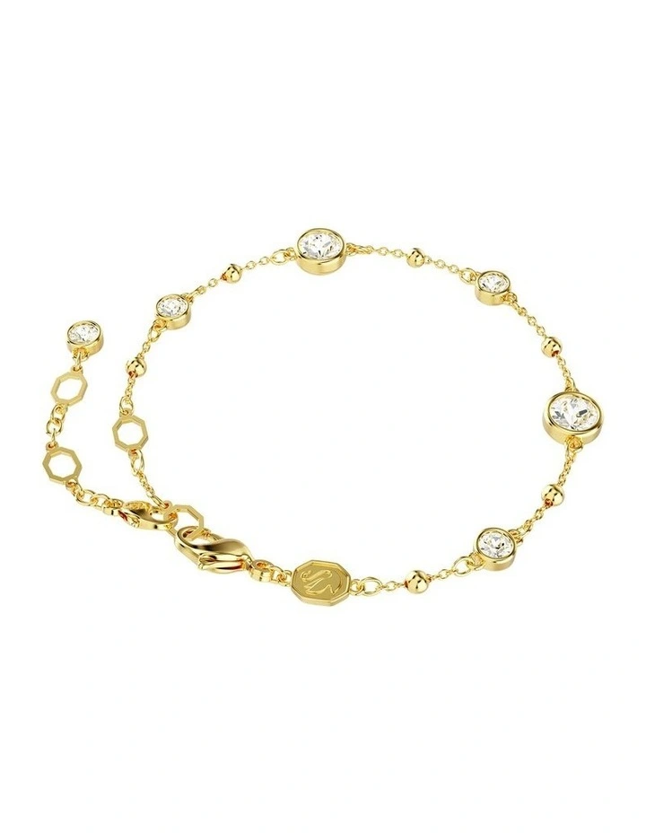Imber Bracelet Round Cut Gold-Tone Plated in White image 4