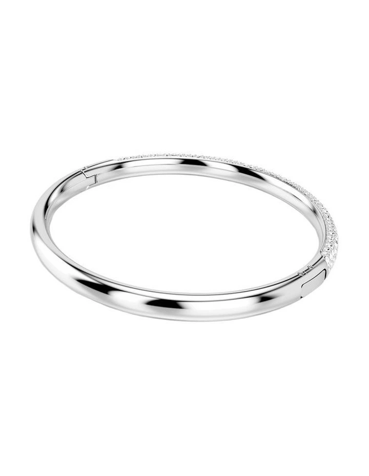 Sublima Bangle Snow Pave Rhodium Plated in White image 4