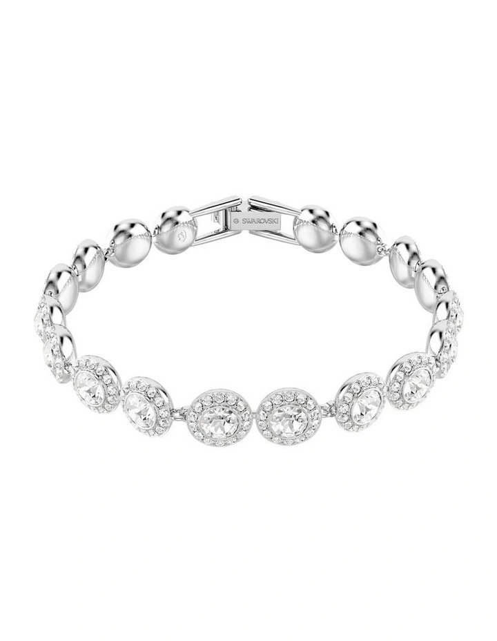Una Angelic Bracelet Round Cut Rhodium Plated in White image 1