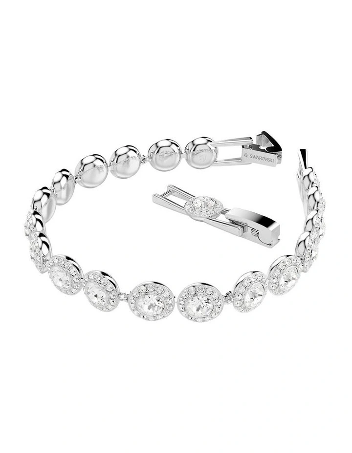 Una Angelic Bracelet Round Cut Rhodium Plated in White image 2