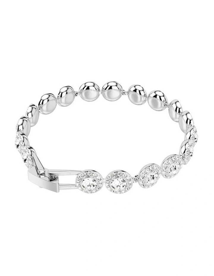 Una Angelic Bracelet Round Cut Rhodium Plated in White image 4
