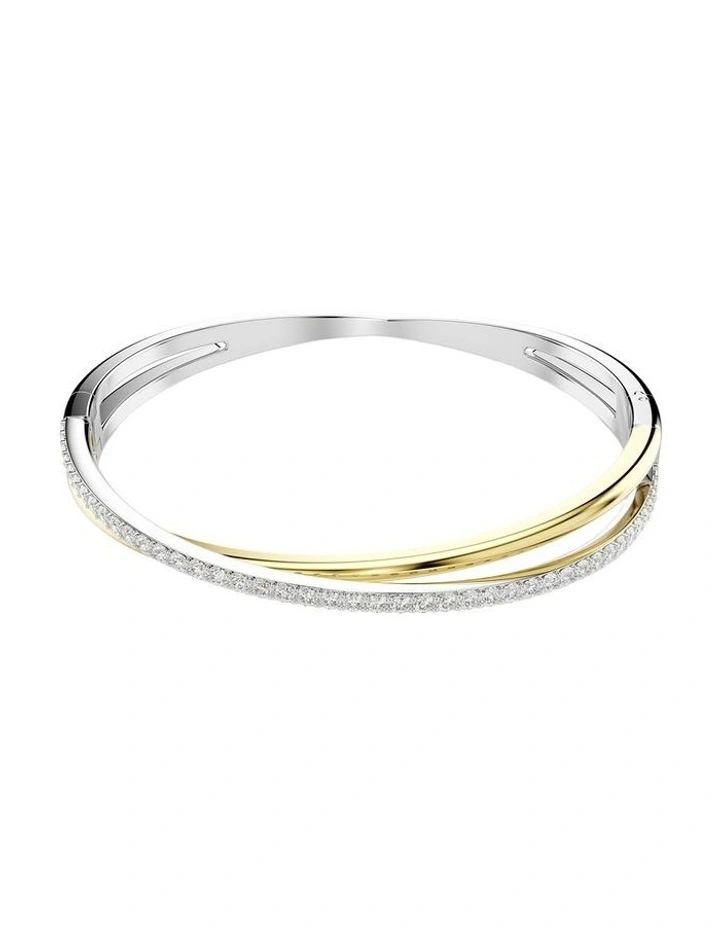 Hyperbola Bangle Round Cut Mixed Metal finish in White image 1