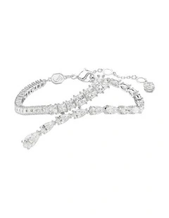 Matrix Bracelet Mixed Cuts Rhodium Plated in White