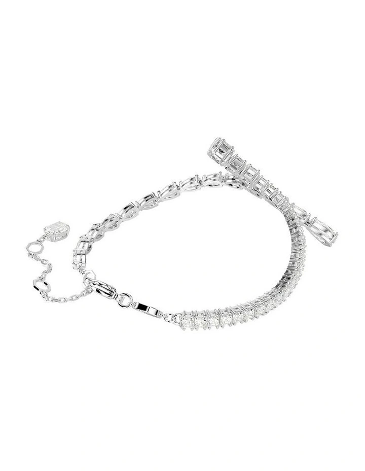 Matrix Bracelet Mixed Cuts Rhodium Plated in White image 4