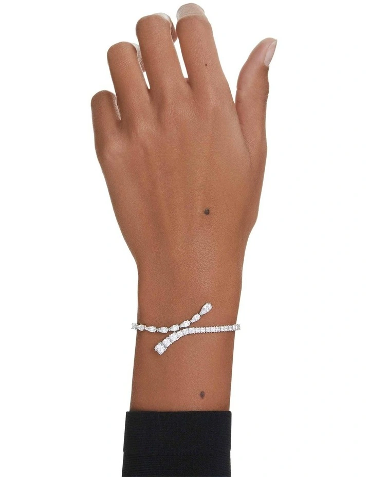 Matrix Bracelet Mixed Cuts Rhodium Plated in White image 5