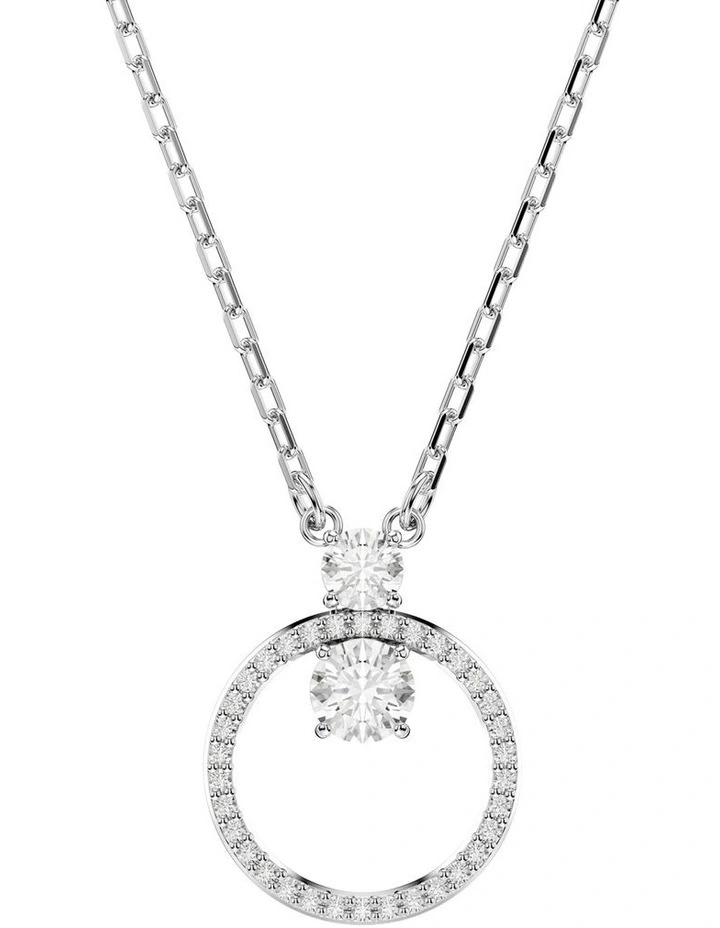 Constella Pendant Round Cut Rhodium Plated in White image 1