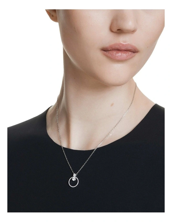 Constella Pendant Round Cut Rhodium Plated in White image 5