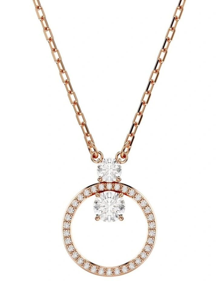 Plated Round Cut Constella Pendant in Rose Gold/White image 1
