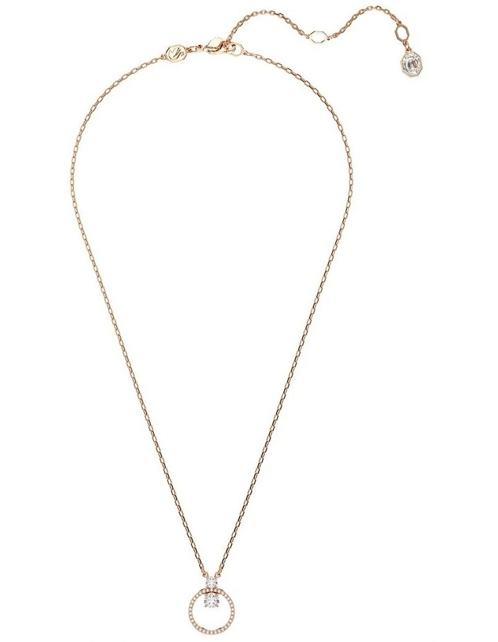 Plated Round Cut Constella Pendant in Rose Gold/White image 2