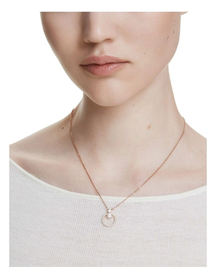 Plated Round Cut Constella Pendant in Rose Gold/White image 5