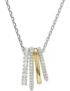 Hyperbola Pendant Mixed Cuts Mixed Metal Finish in White