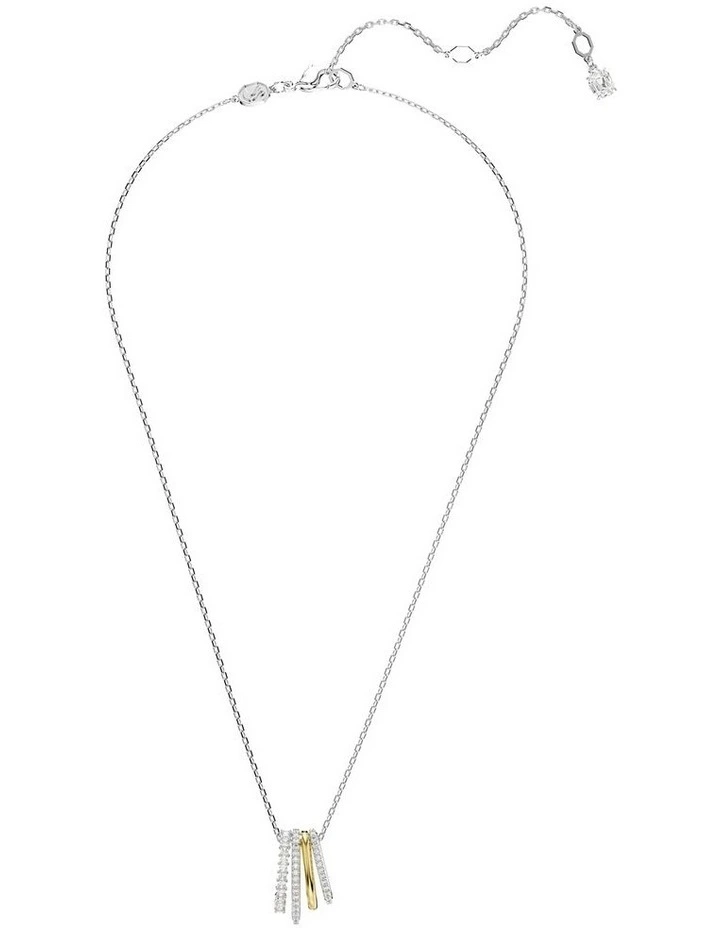 Hyperbola Pendant Mixed Cuts Mixed Metal Finish in White image 2