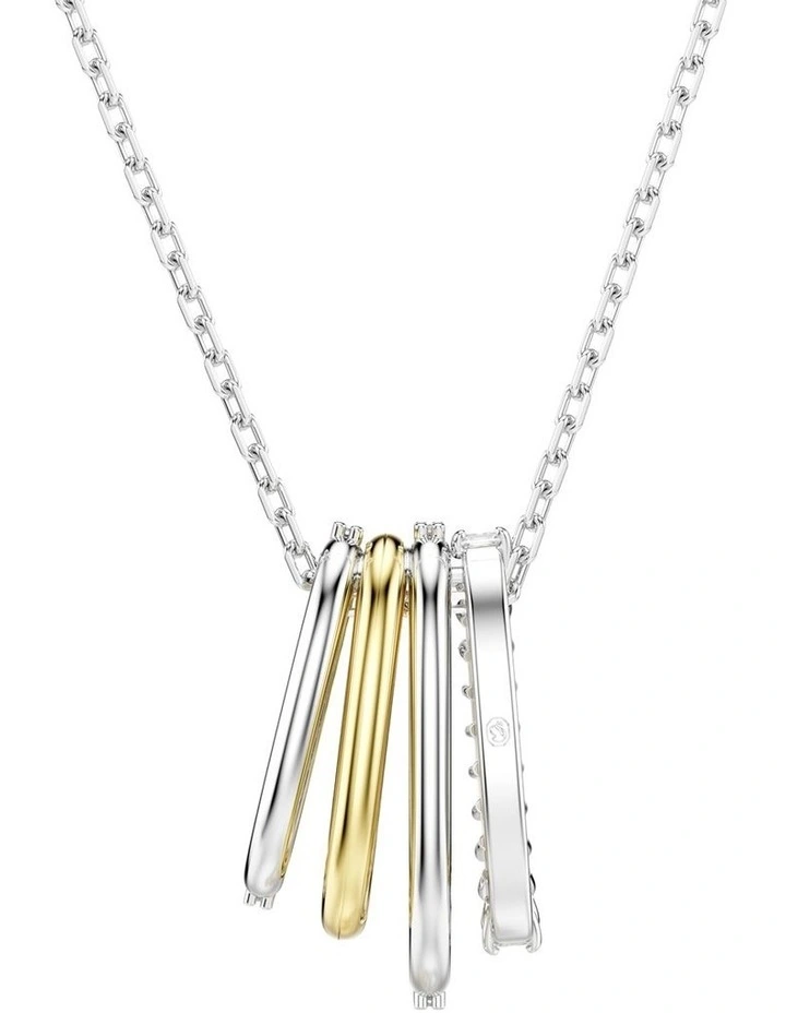 Hyperbola Pendant Mixed Cuts Mixed Metal Finish in White image 4