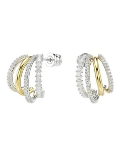 Hyperbola Hoop Earrings in White