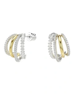 Hyperbola Hoop Earrings in White