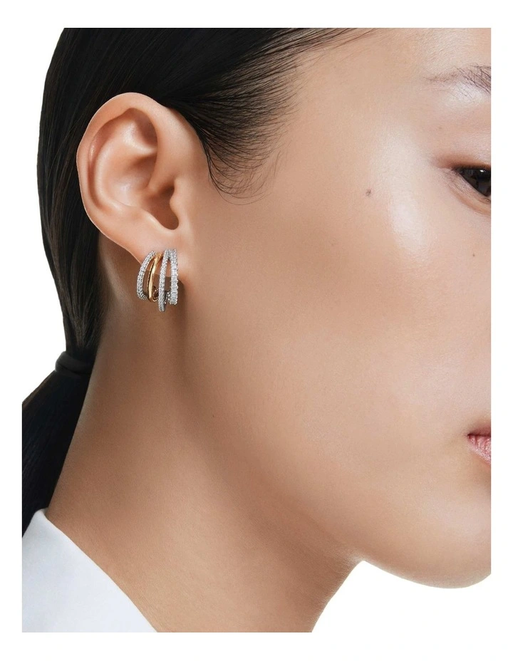 Hyperbola Hoop Earrings in White image 5