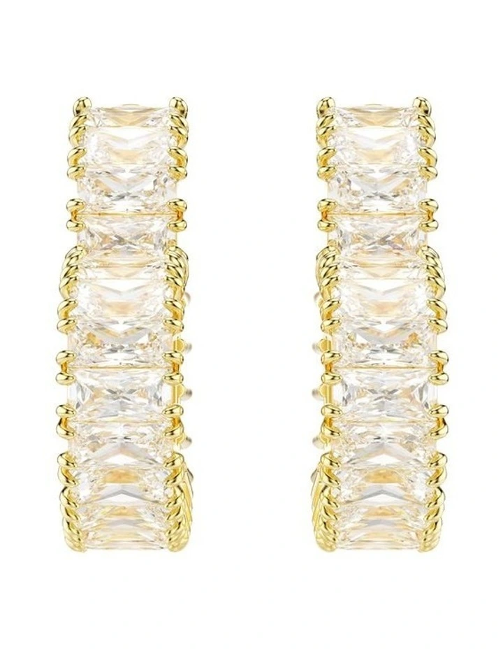 Matrix Hoop Earrings in White image 2