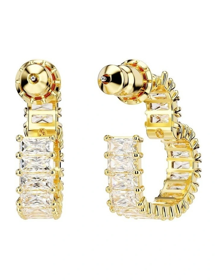 Matrix Hoop Earrings in White image 4