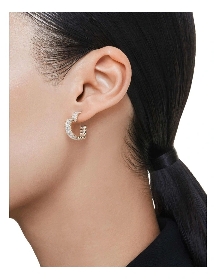 Matrix Hoop Earrings in White image 5
